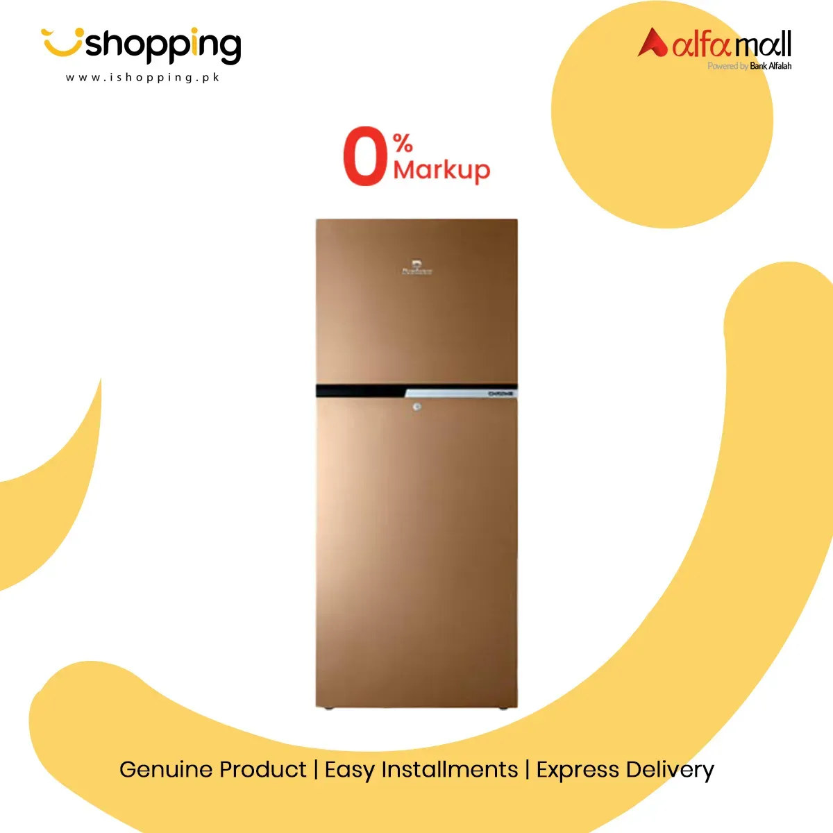 Dawlance Chrome Freezer On Top Refrigerator 10 Cu Ft 9160LF Pearl Copper