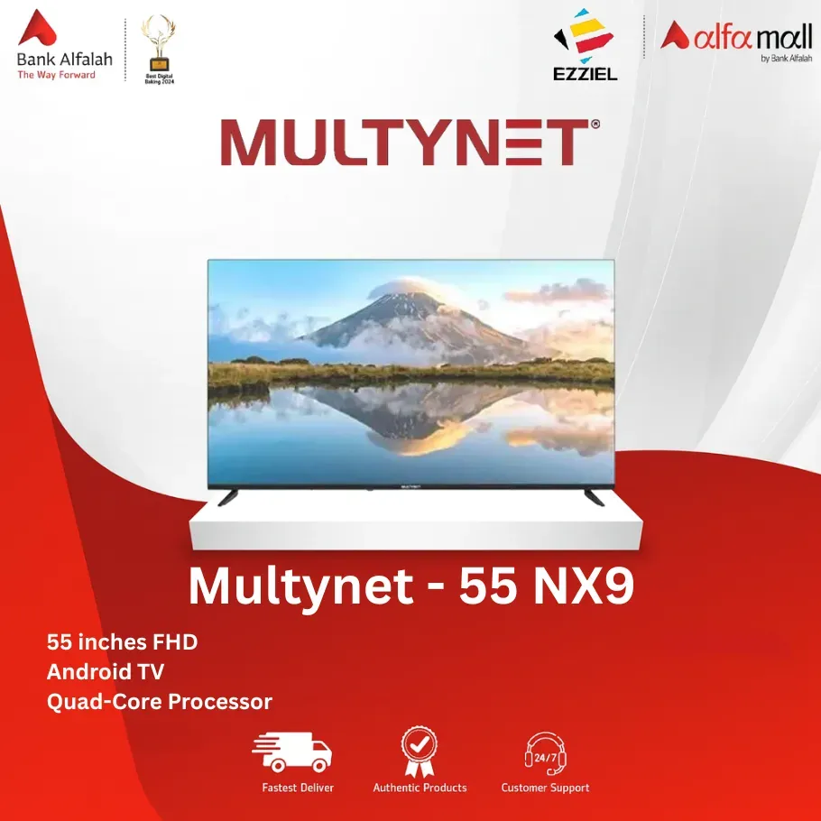 Multynet 55 Inch 4K TV 55 NX9 Android TV Quad-Core Processor - ET