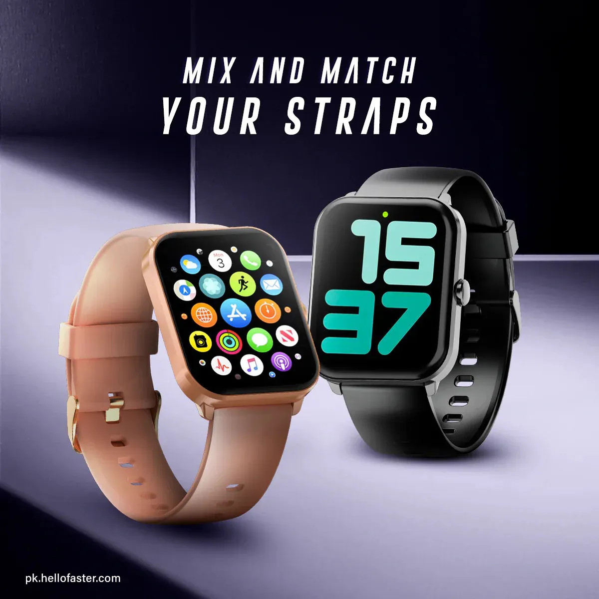 Faster NERV Wch 3  Dual Straps Rose Gold