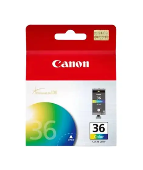 Canon CLI-36 Original Inkjet Ink Cartridge - Cyan, Magenta, Yellow - 1 Each