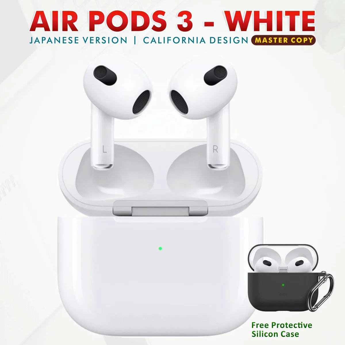 Earpods 3 – White | California Design + Free Cover