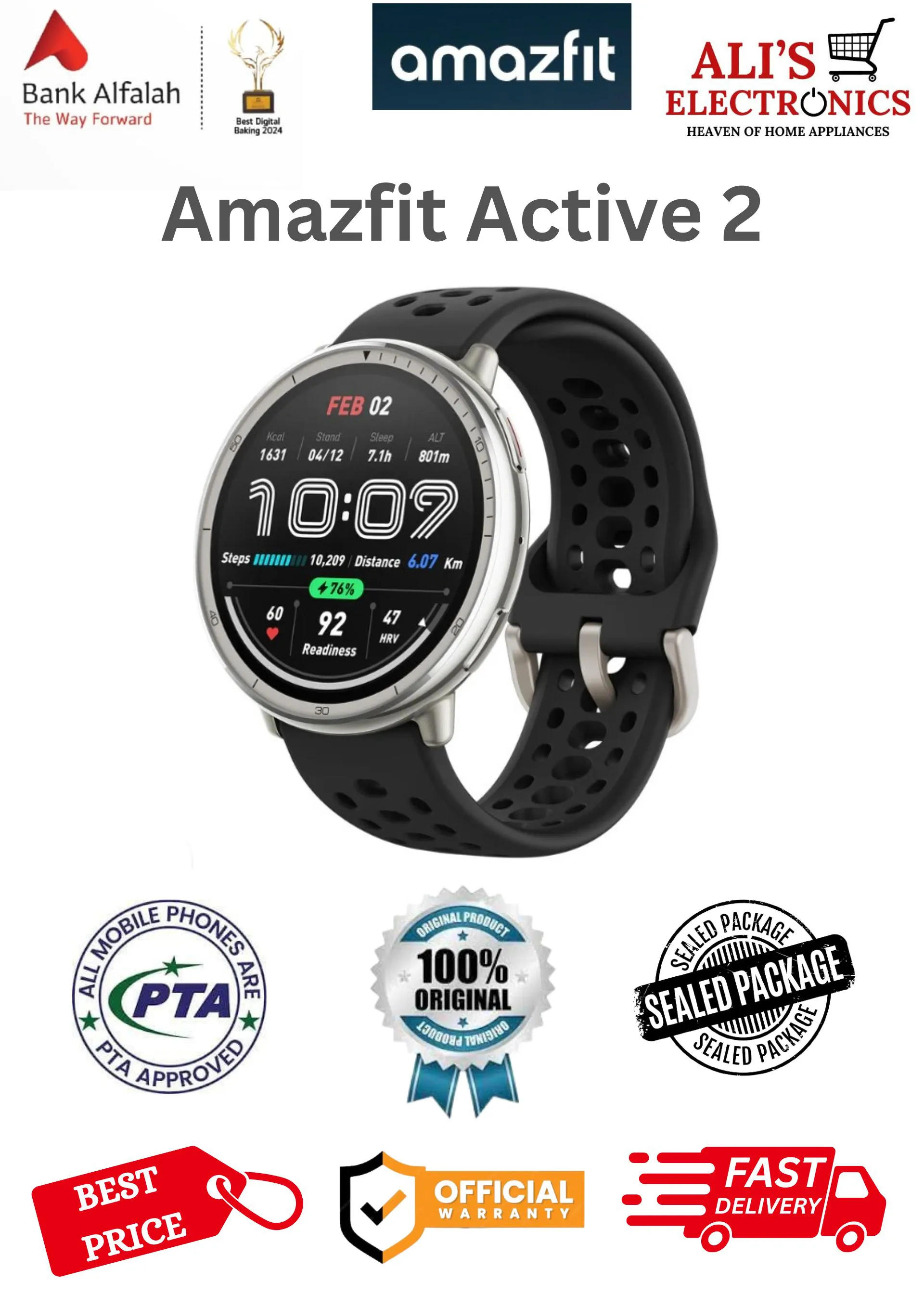 Amazfit Active 2 Smart watch On Easy Monthly Installments By ALI's ...