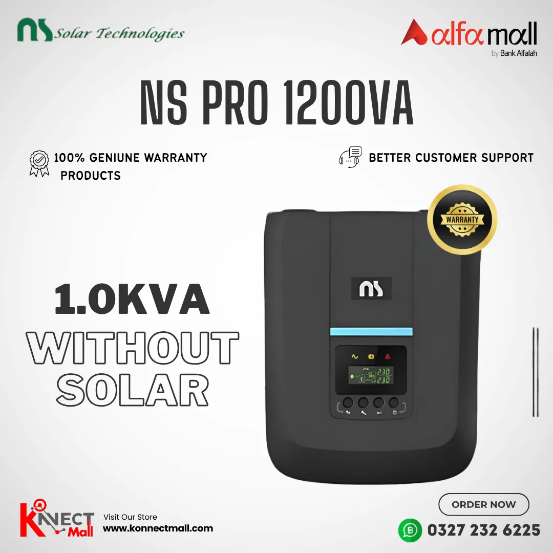 NS Pro 1200VA Pure Inverter 12V DC (1000) Watts. LED/LCD+RGB Panel 2025 ...