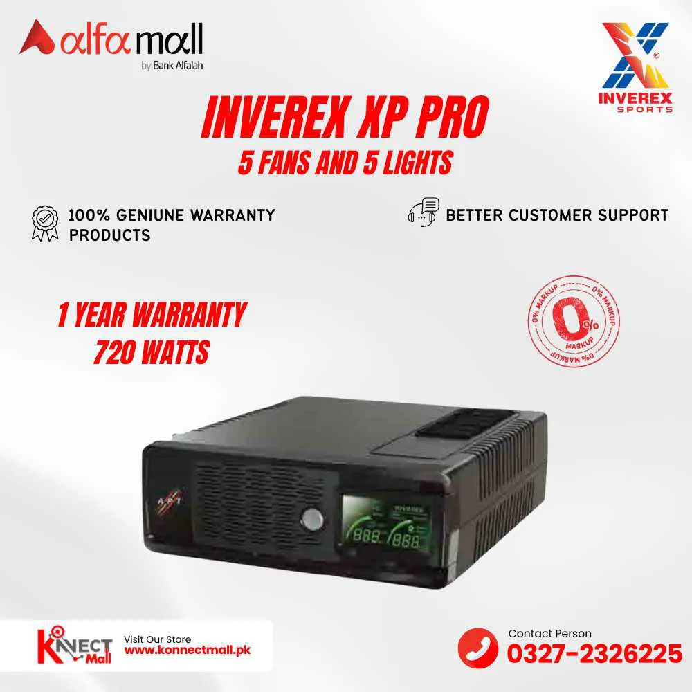 Invertex Pro Inverex XP PRO 1200 5+5/720 Watts Inverter Charging System Brand ...