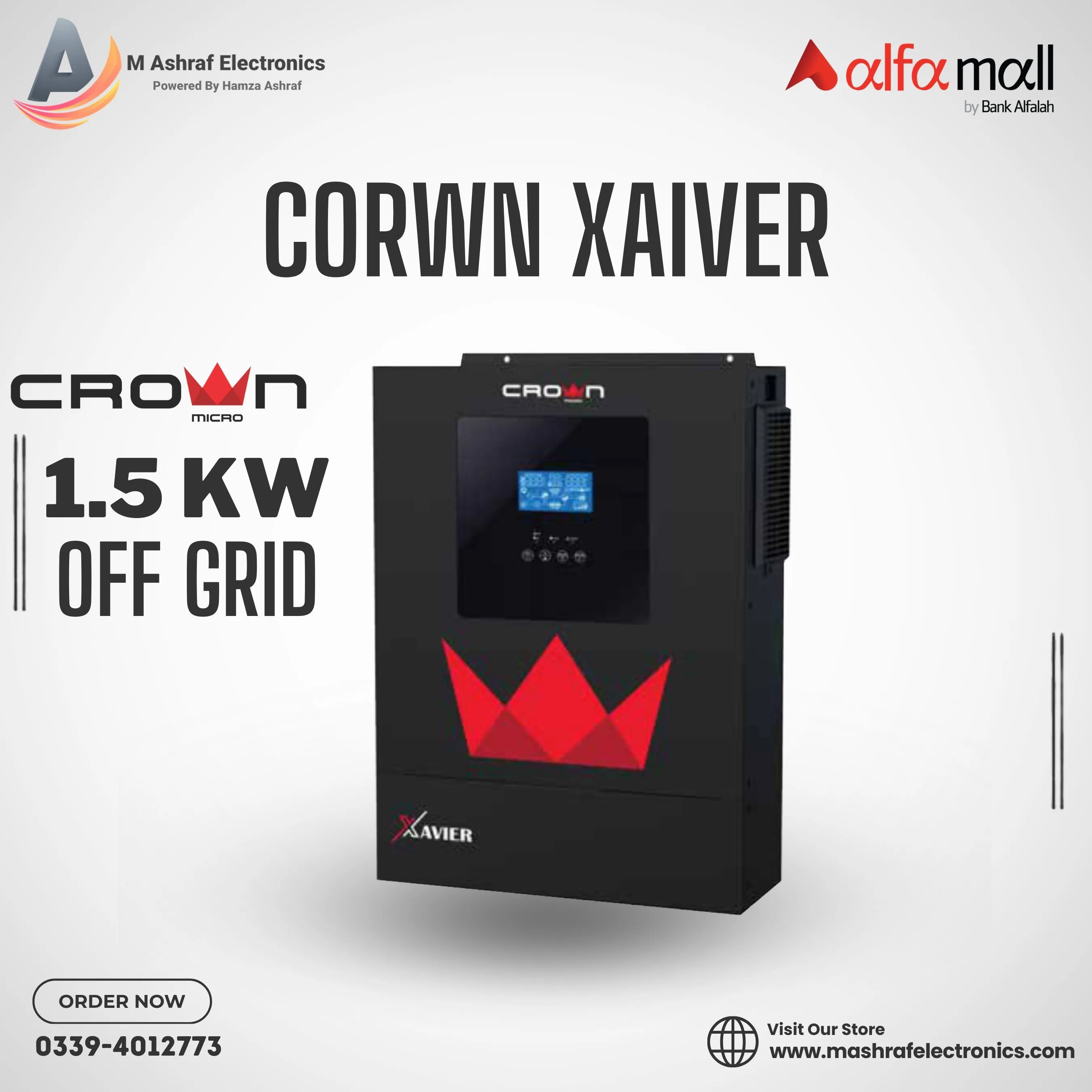 Crown Xaiver 1.5KW Off Grid Inverters PV 2500 4 Brand Warranty ...