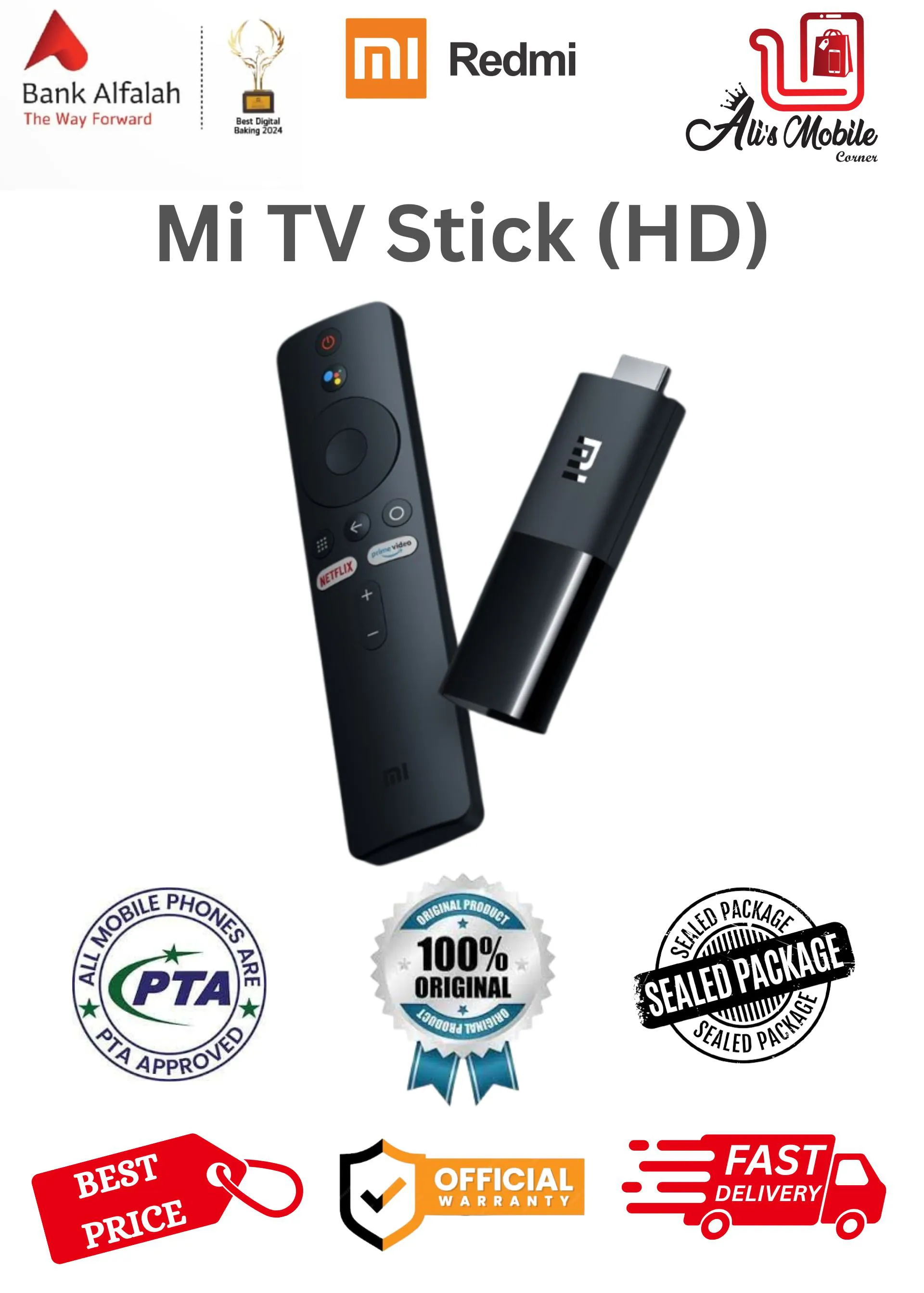 Ali Stick Redmi Mi TV Stick (HD) On Easy Monthly Installments By ALI's Electronics