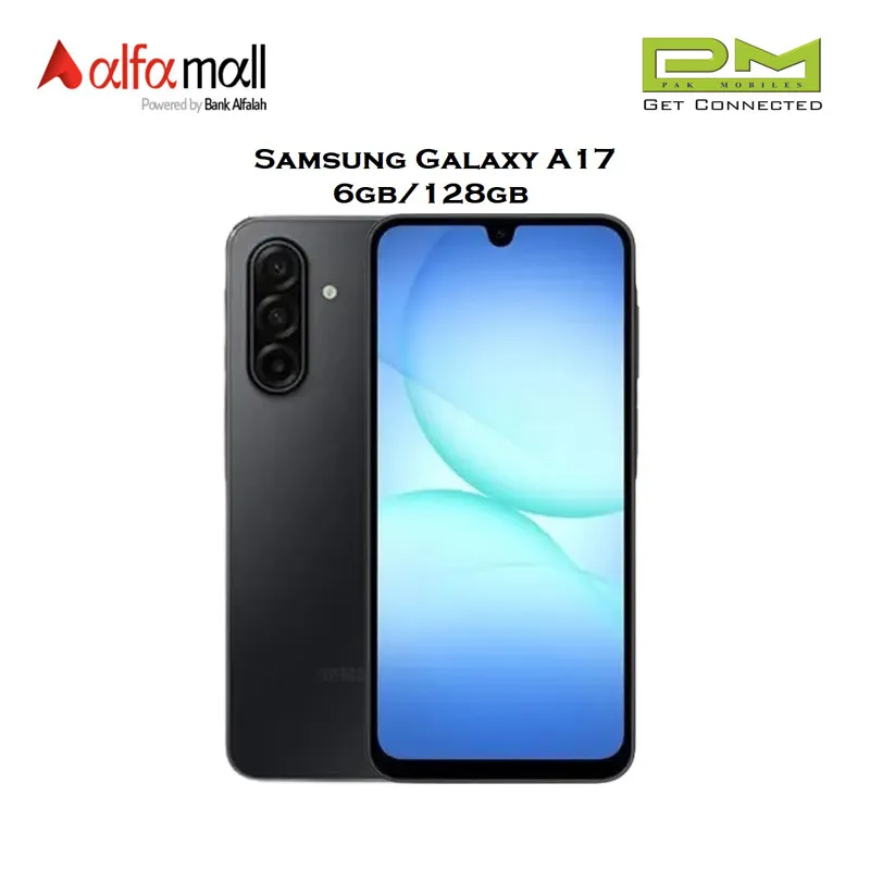 Samsung Galaxy A17 - 6GB RAM - 128GB ROM - Black - Pak Mobiles