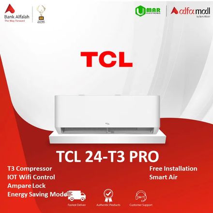 TCL AC 2 Ton Split Inverter T3 Compressor 24 T3Pro Free Installation Official Warranty
