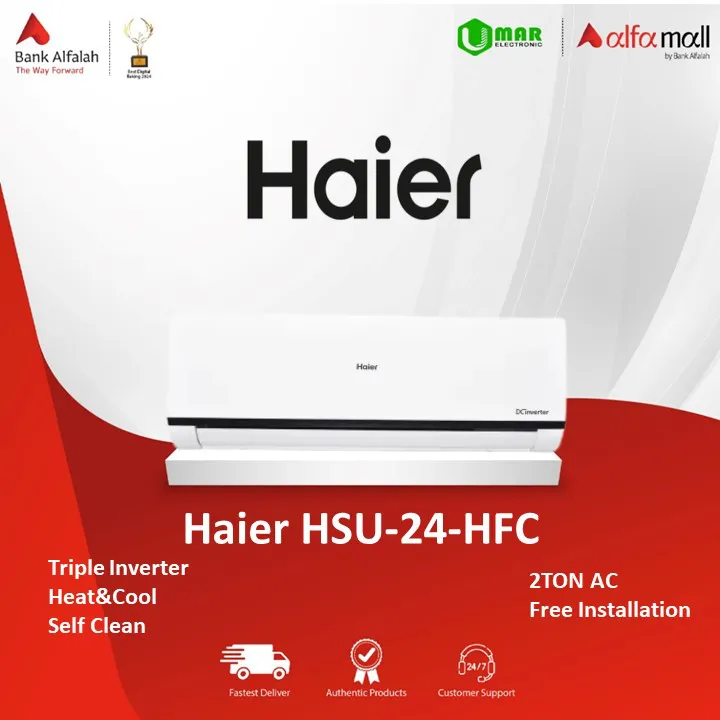 Haier Air Conditioner 2 Ton 24HFC Triple Inverter Heat & Cool-UE