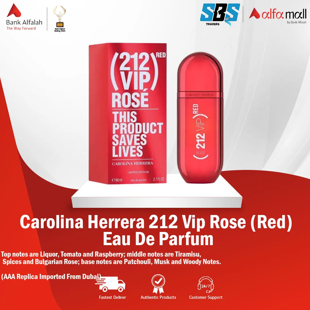 Carolina Herrera 212 Vip Red 100ml Perfume | AlfaMall