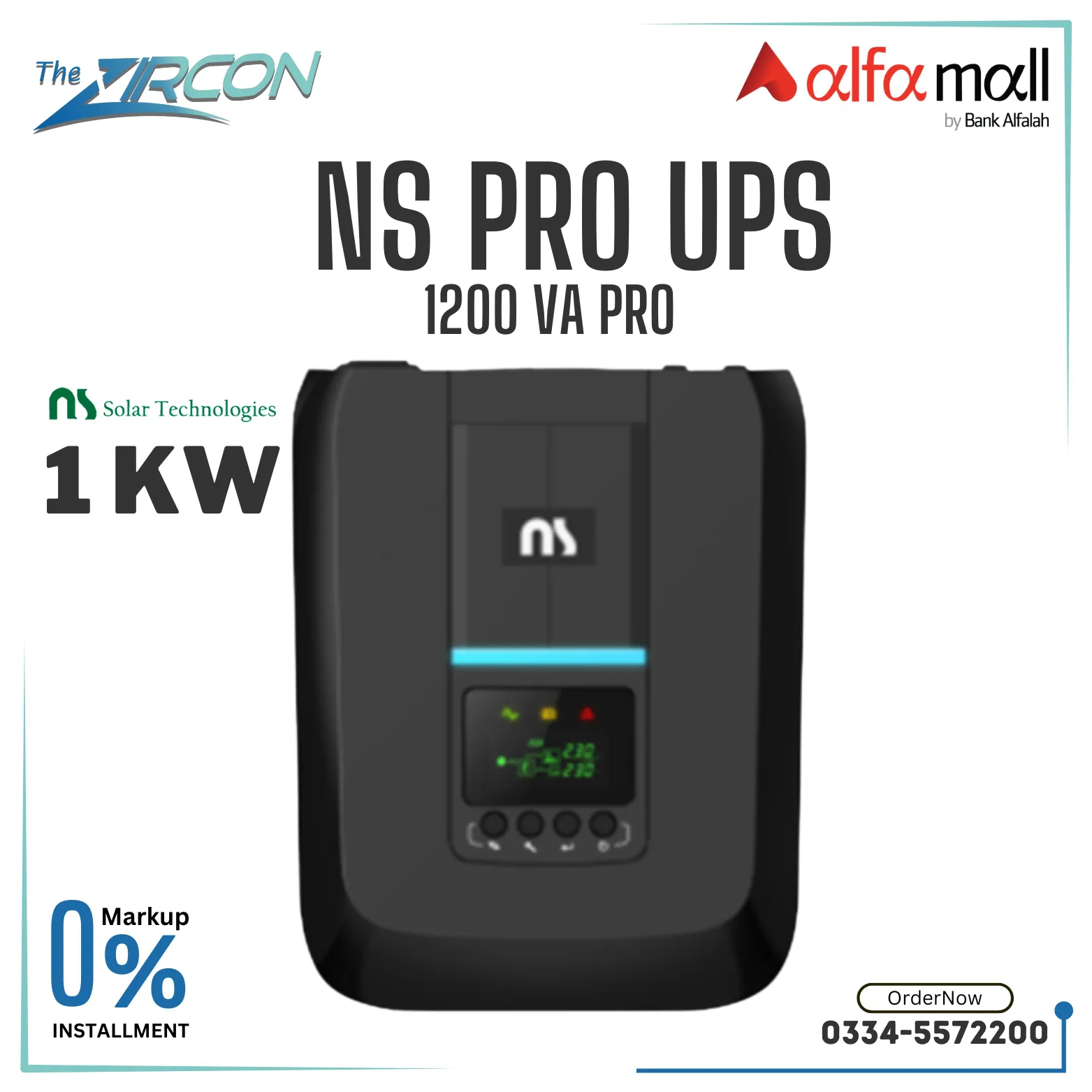NS Pro 1202 UPS 1.0 KVA Pure Inverter 12V DC (1000) Watt.Without solar ...