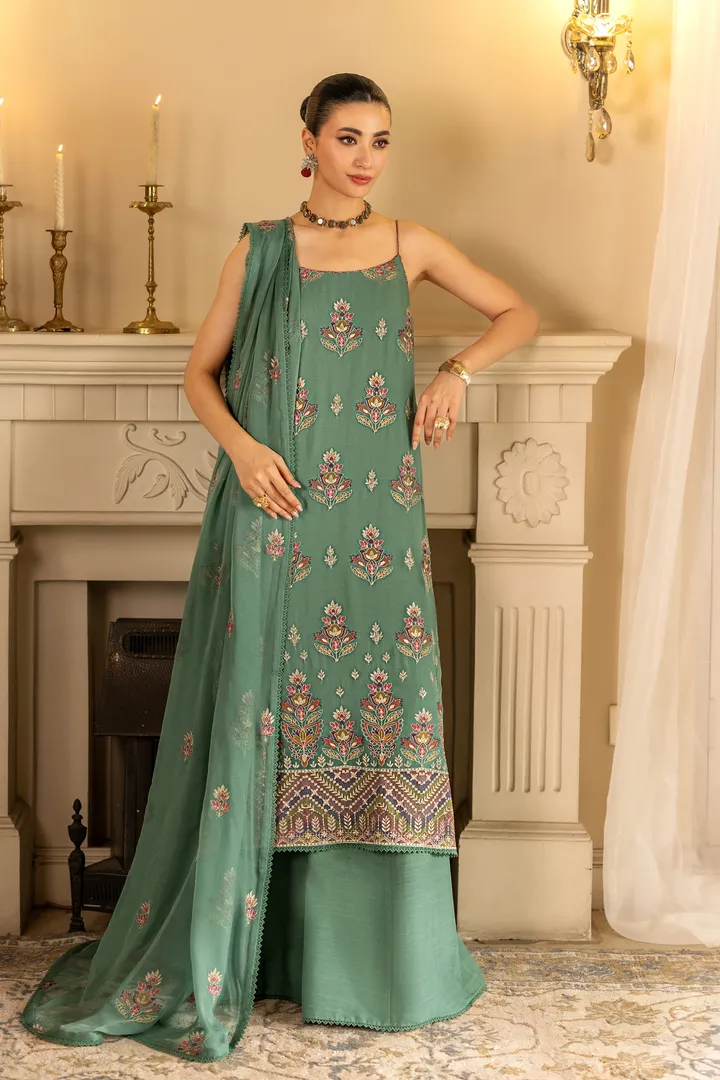 white christmas dresses Adan's Libas Brandy Rose Luxury Pakistani Chiffon Dress main image 1