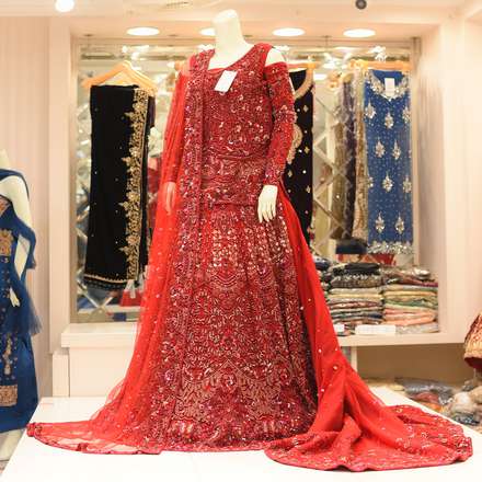 MCS BRIDAL RED LEHNGA