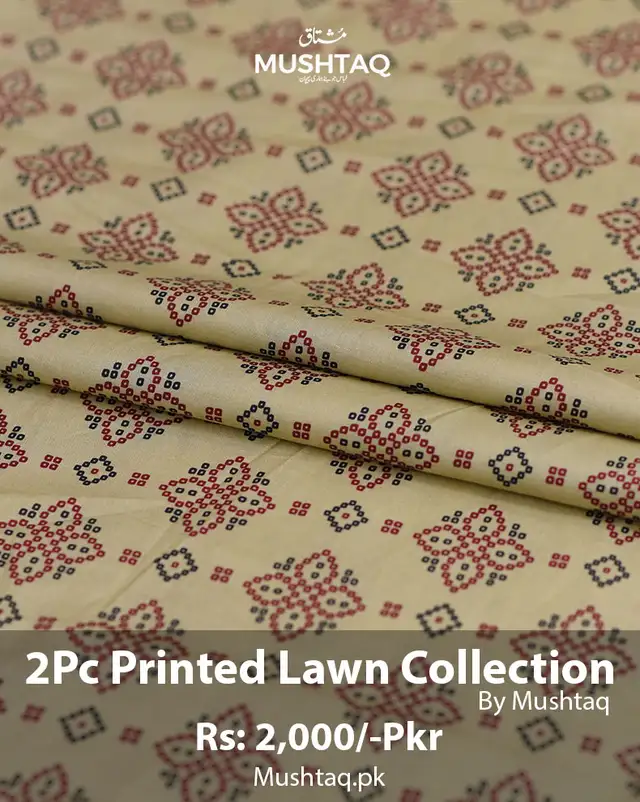 2Pcs Printed Lawn Collection Desgin - 62