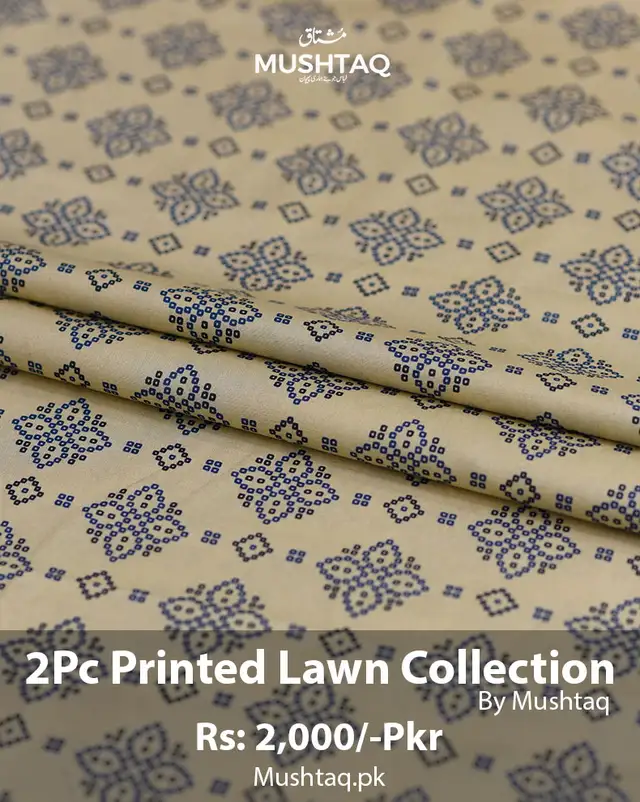 2Pcs Printed Lawn Collection Desgin - 61