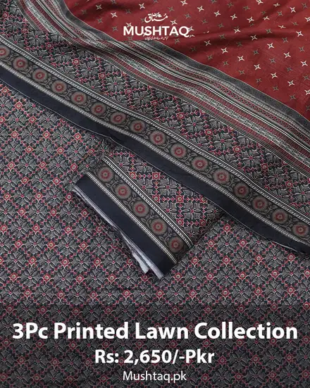3Pcs Printed Lawn Collection Desgin - 11