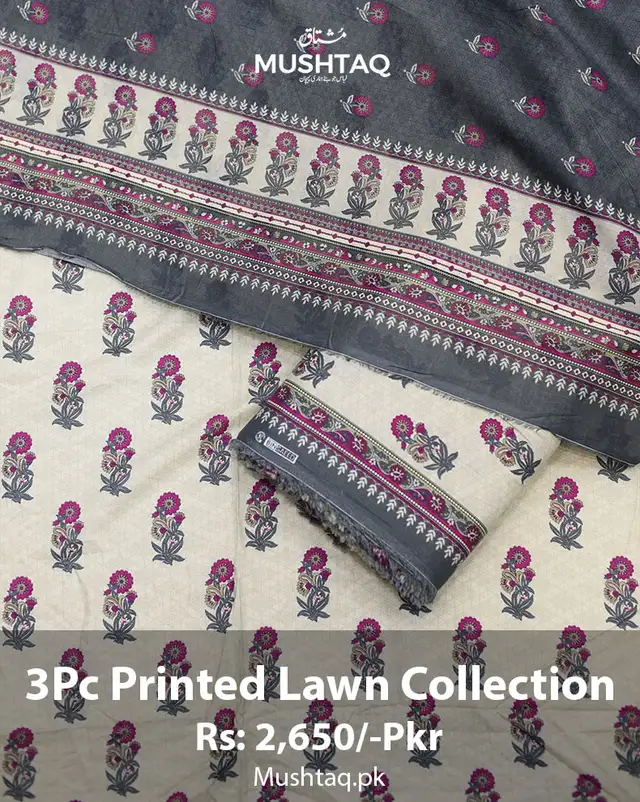 3Pcs Printed Lawn Collection Desgin - 13