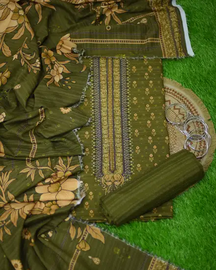 3Pcs Printed Karandi Desgin - 01