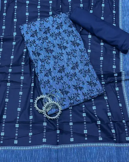 3Pcs Printed Linen Desgin - 03