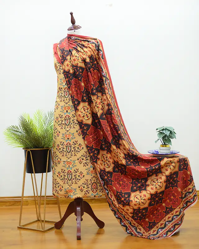 3Pcs Printed Linen Desgin - 33