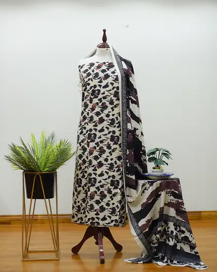 3Pcs Printed Linen Desgin - 40
