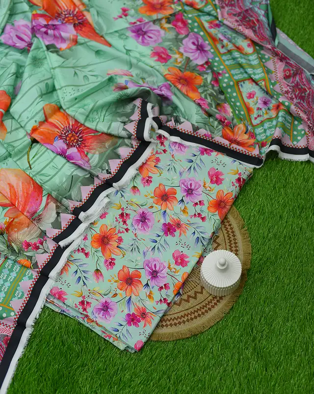 3Pcs Printed Linen Desgin - 41