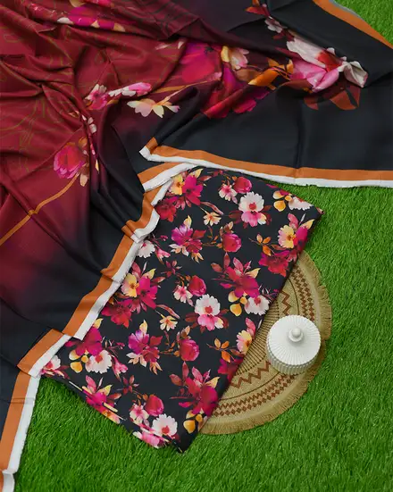 3Pcs Printed Linen Desgin - 46